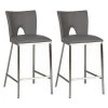 Altobuy Chaises Et Tabourets De Bar Lot De 2 Tabourets Gris -Bancs Soldes lot de 2 tabourets gris 9