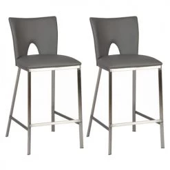 Altobuy Chaises Et Tabourets De Bar Lot De 2 Tabourets Gris