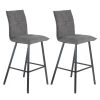Altobuy Chaises Et Tabourets De Bar Lot De 2 Tabourets Gris Anthracite Assise 76cm -Bancs Soldes lot de 2 tabourets gris anthracite assise 76cm