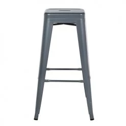 Beliani Chaises Et Tabourets De Bar Lot De 2 Tabourets Gris De 76 Cm -Bancs Soldes lot de 2 tabourets gris de 76 cm 2