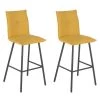 Altobuy Chaises Et Tabourets De Bar Lot De 2 Tabourets Jaunes Assise 76cm