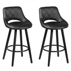 Altobuy Chaises Et Tabourets De Bar Lot De 2 Tabourets Noir