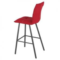 Altobuy Chaises Et Tabourets De Bar Lot De 2 Tabourets Rouges Assise 76cm -Bancs Soldes lot de 2 tabourets rouges assise 76cm 4