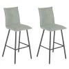 Altobuy Chaises Et Tabourets De Bar Lot De 2 Tabourets Vert D'eau Assise 76cm -Bancs Soldes lot de 2 tabourets vert d eau assise 76cm