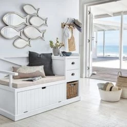 Maisons Du Monde Meubles D'entrée Et à Chaussures Meuble D'entrée Blanc -Bancs Soldes meuble d entree blanc 1000 4 15 130887 10