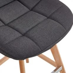 Moloo Chaises Et Tabourets De Bar OWEN - Chaise De Bar Scandinave Tissu Anthracite Pied Hêtre (x2) -Bancs Soldes owen chaise de bar scandinave tissu anthracite pied hetre x2 3