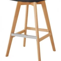 Moloo Chaises Et Tabourets De Bar OWEN - Chaise De Bar Scandinave Tissu Anthracite Pied Hêtre (x2) -Bancs Soldes owen chaise de bar scandinave tissu anthracite pied hetre x2 5