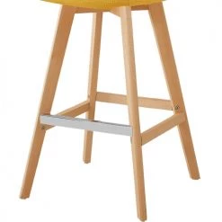 Moloo Chaises Et Tabourets De Bar OWEN - Chaise De Bar Scandinave Tissu Curry Pied Hêtre (x2) -Bancs Soldes owen chaise de bar scandinave tissu curry pied hetre x2 5