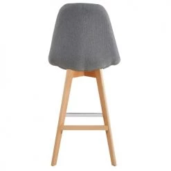 Moloo Chaises Et Tabourets De Bar OWEN - Chaise De Bar Scandinave Tissu Gris Pied Hêtre (x2) -Bancs Soldes owen chaise de bar scandinave tissu gris pied hetre x2 2