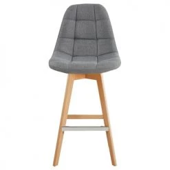 Moloo Chaises Et Tabourets De Bar OWEN - Chaise De Bar Scandinave Tissu Gris Pied Hêtre (x2) -Bancs Soldes owen chaise de bar scandinave tissu gris pied hetre x2 4