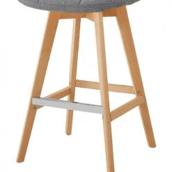 Moloo Chaises Et Tabourets De Bar OWEN - Chaise De Bar Scandinave Tissu Gris Pied Hêtre (x4) -Bancs Soldes owen chaise de bar scandinave tissu gris pied hetre x4 5