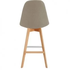 Moloo Chaises Et Tabourets De Bar OWEN - Chaise De Bar Scandinave Tissu Lin Pied Hêtre (x2) -Bancs Soldes owen chaise de bar scandinave tissu lin pied hetre x2 2