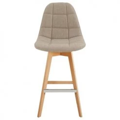Moloo Chaises Et Tabourets De Bar OWEN - Chaise De Bar Scandinave Tissu Lin Pied Hêtre (x2) -Bancs Soldes owen chaise de bar scandinave tissu lin pied hetre x2 4