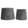 The Home Deco Factory Bancs Poufs Gigognes (Lot De 2) Gris Foncé -Bancs Soldes poufs gigognes lot de 2 gris fonce