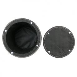 The Home Deco Factory Bancs Poufs Gigognes (Lot De 2) Gris Foncé -Bancs Soldes poufs gigognes lot de 2 gris fonce 4