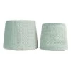 The Home Deco Factory Bancs Poufs Gigognes (Lot De 2) Vert D'eau 1 The Home Deco Factory Bancs Poufs Gigognes (Lot De 2) Vert D'eau -Bancs Soldes poufs gigognes lot de 2 vert d eau