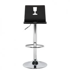 Beliani Chaises Et Tabourets De Bar Set De 2 Chaises De Bar Transparentes Noires -Bancs Soldes set de 2 chaises de bar transparentes noires 3