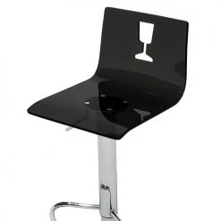 Beliani Chaises Et Tabourets De Bar Set De 2 Chaises De Bar Transparentes Noires -Bancs Soldes set de 2 chaises de bar transparentes noires 5