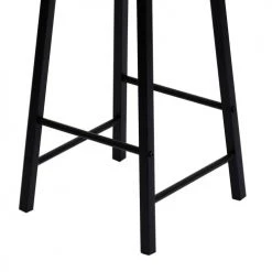 Wadiga Chaises Et Tabourets De Bar Set De 2 Tabourets De Bar Ronds Métal Noir Et Bois - 30x30x70cm -Bancs Soldes set de 2 tabourets de bar ronds metal noir et bois 30x30x70cm 2