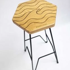 Woodstache Chaises Et Tabourets De Bar Tabouret Bar En Chêne Massif Gravure Wave H79 Cm 8 Woodstache Chaises Et Tabourets De Bar Tabouret Bar En Chêne Massif Gravure Wave H79 Cm -Bancs Soldes tabouret bar en chene massif gravure wave h79 cm 2