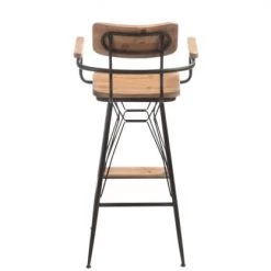 Meubles & Design Chaises Et Tabourets De Bar Tabouret Bar Métal Bistrot Avec Accoudoirs -Bancs Soldes tabouret bar metal bistrot avec accoudoirs 4