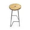 Woodstache Chaises Et Tabourets De Bar Tabouret Bar Rondin En Chêne Massif H78 Cm -Bancs Soldes tabouret bar rondin en chene massif h78 cm