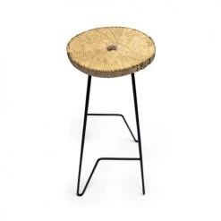 Woodstache Chaises Et Tabourets De Bar Tabouret Bar Rondin En Chêne Massif H78 Cm
