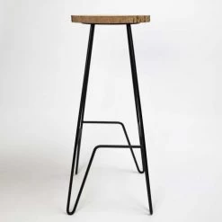 Woodstache Chaises Et Tabourets De Bar Tabouret Bar Rondin En Chêne Massif H78 Cm -Bancs Soldes tabouret bar rondin en chene massif h78 cm 3