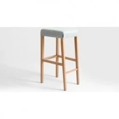 Custom Form Chaises Et Tabourets De Bar Tabouret Bar Tissu Rembourrée Beige Pieds Bois Massif Clair -Bancs Soldes tabouret bar tissu rembourree beige pieds bois massif clair 2