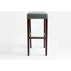 Custom Form Chaises Et Tabourets De Bar Tabouret Bar Tissu Rembourrée Vert Pieds Bois Massif Foncé -Bancs Soldes tabouret bar tissu rembourree vert pieds bois massif fonce 3