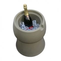 Jokjor Chaises Et Tabourets De Bar Tabouret Champ Liège Polyéthylène Taupe -Bancs Soldes tabouret champ liege polyethylene taupe 1