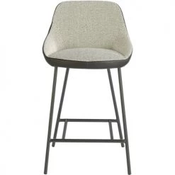 ReCollection Chaises Et Tabourets De Bar Tabouret Cuir Beige 51x50x90cm