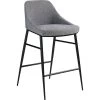 ReCollection Chaises Et Tabourets De Bar Tabouret Cuir Gris 49x53x90cm -Bancs Soldes tabouret cuir gris 49x53x90cm