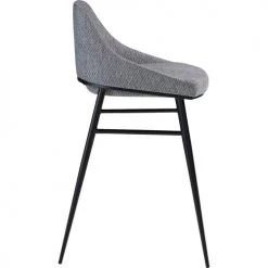 ReCollection Chaises Et Tabourets De Bar Tabouret Cuir Gris 49x53x90cm -Bancs Soldes tabouret cuir gris 49x53x90cm 3