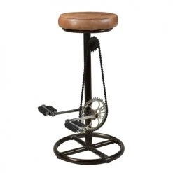 Rendez Vous Déco Chaises Et Tabourets De Bar Tabouret De Bar 73 Cm En Cuir Marron