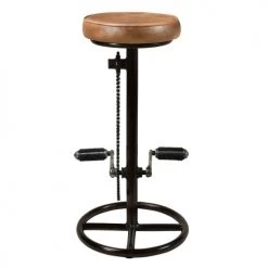 Rendez Vous Déco Chaises Et Tabourets De Bar Tabouret De Bar 73 Cm En Cuir Marron -Bancs Soldes tabouret de bar 73 cm en cuir marron 4