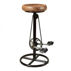 Rendez Vous Déco Chaises Et Tabourets De Bar Tabouret De Bar 73 Cm En Cuir Marron -Bancs Soldes tabouret de bar 73 cm en cuir marron 5