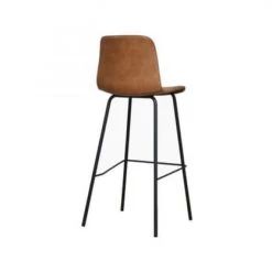 Meubles & Design Chaises Et Tabourets De Bar Tabouret De Bar 77cm éco Cuir Camel -Bancs Soldes tabouret de bar 77cm eco cuir camel 1