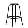 PIB Chaises Et Tabourets De Bar Tabouret De Bar à Rivets En Métal Noir -Bancs Soldes tabouret de bar a rivets en metal noir