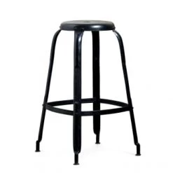 PIB Chaises Et Tabourets De Bar Tabouret De Bar à Rivets En Métal Noir