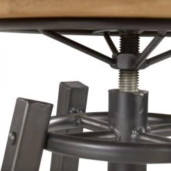 Grenier Alpin Chaises Et Tabourets De Bar Tabouret De Bar à Vis Réglable En Pin Et Pieds Métal -Bancs Soldes tabouret de bar a vis reglable en pin et pieds metal 5