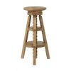 Grenier Alpin Chaises Et Tabourets De Bar Tabouret De Bar à Vis Réglable En Pin Massif Ciré Rustique -Bancs Soldes tabouret de bar a vis reglable en pin massif cire rustique