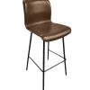 Mathi Design Chaises Et Tabourets De Bar Tabouret De Bar Aspect Cuir Marron -Bancs Soldes tabouret de bar aspect cuir marron