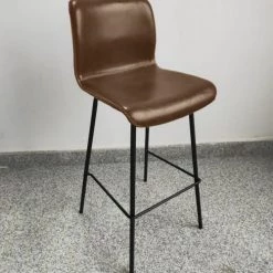 Mathi Design Chaises Et Tabourets De Bar Tabouret De Bar Aspect Cuir Marron -Bancs Soldes tabouret de bar aspect cuir marron 3