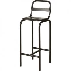 ATHM DESIGN Chaises Et Tabourets De Bar Tabouret De Bar Assise Métal Noir Pieds Métal - Lot De 2 -Bancs Soldes tabouret de bar assise metal noir pieds metal lot de 2 5