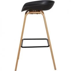 ATHM DESIGN Chaises Et Tabourets De Bar Tabouret De Bar Assise Plastique Dur Noir - Lot De 2 -Bancs Soldes tabouret de bar assise plastique dur noir lot de 2 5