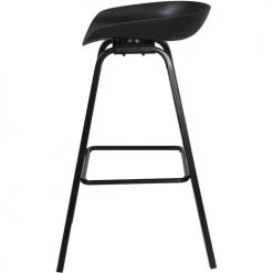 ATHM DESIGN Chaises Et Tabourets De Bar Tabouret De Bar Assise Plastique Dur Noir - Lot De 2 -Bancs Soldes tabouret de bar assise plastique dur noir lot de 2 8
