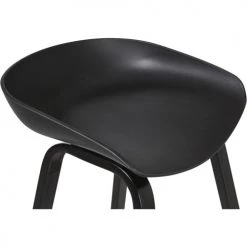 ATHM DESIGN Chaises Et Tabourets De Bar Tabouret De Bar Assise Plastique Dur Noir - Lot De 2 -Bancs Soldes tabouret de bar assise plastique dur noir lot de 2 9