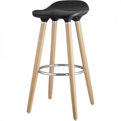 ATHM DESIGN Chaises Et Tabourets De Bar Tabouret De Bar Assise Plastique Dur Pieds Métal - Lot De 2 -Bancs Soldes tabouret de bar assise plastique dur pieds metal lot de 2 14