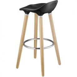 ATHM DESIGN Chaises Et Tabourets De Bar Tabouret De Bar Assise Plastique Dur Pieds Métal - Lot De 2 -Bancs Soldes tabouret de bar assise plastique dur pieds metal lot de 2 15